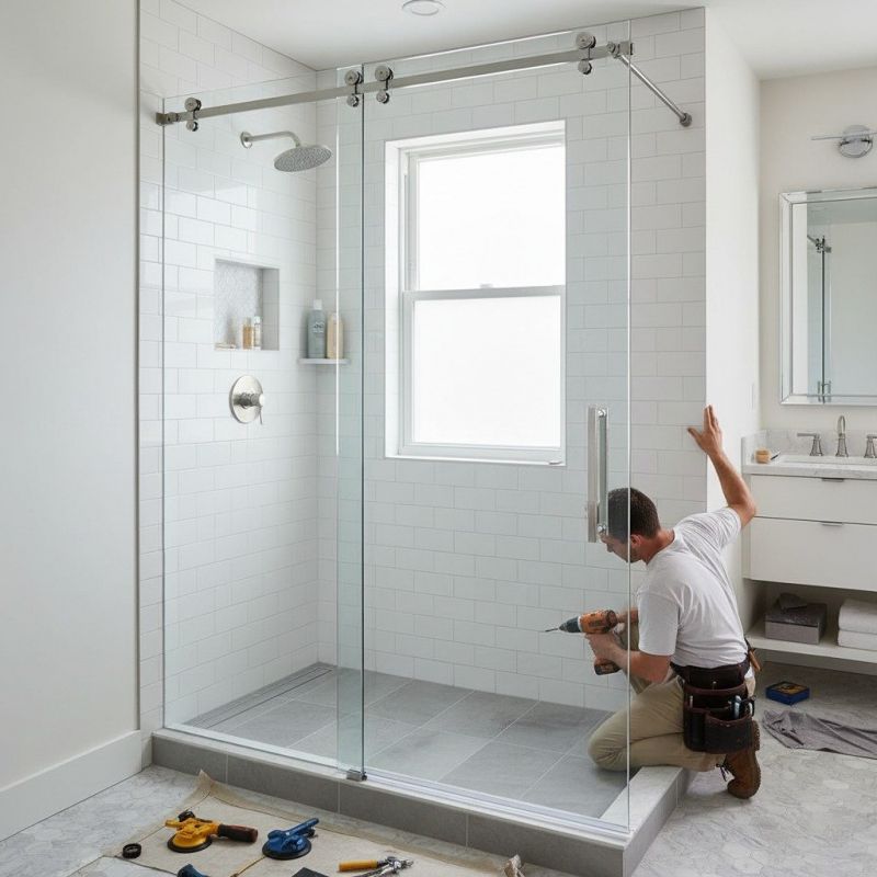 Glass Shower Door Installation in Longmont, CO